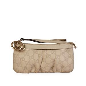 Gucci. Guccissima New Britt Interlocking G Wristlet